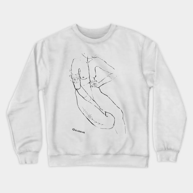 Calm Figure Crewneck Sweatshirt by Gazeeva